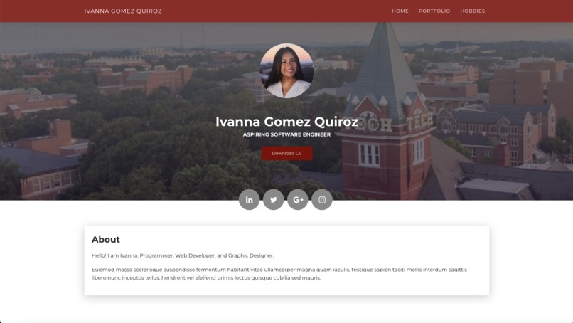 Ivanna's Portfolio – screenshot 1
