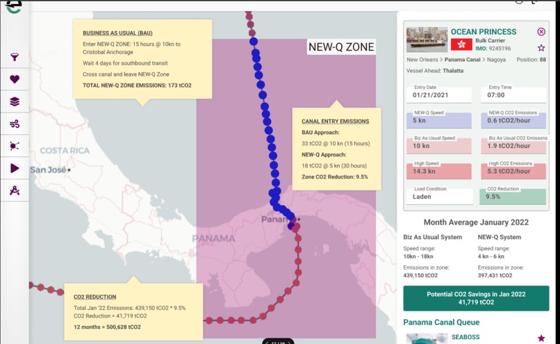 NEW-Q System for the Panama Canal – screenshot 1