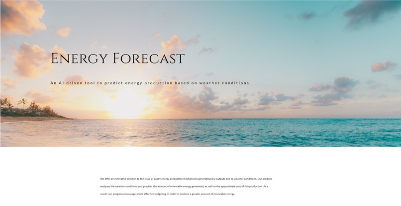 Energy Forecast – screenshot 1