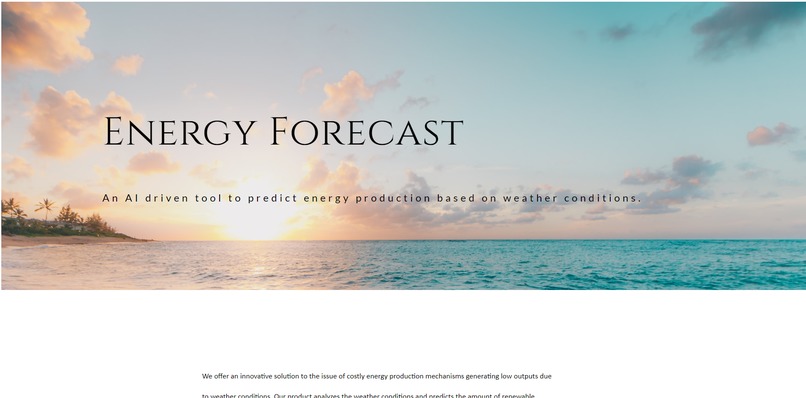 Energy Forecast – screenshot 1