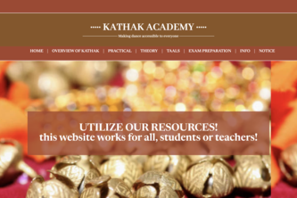 Kathak Academy Website