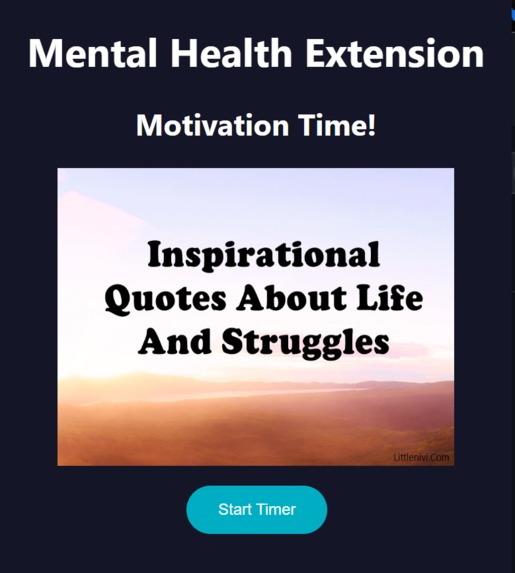 Mental Health Extension – screenshot 1