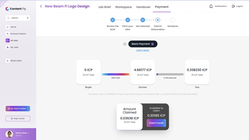 Beam Payment Protocol by Content Fly – screenshot 2