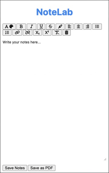 NoteLab – screenshot 1