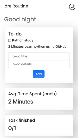 drelRoutine – screenshot 1