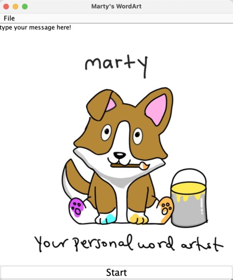 Marty's WordArt – screenshot 1