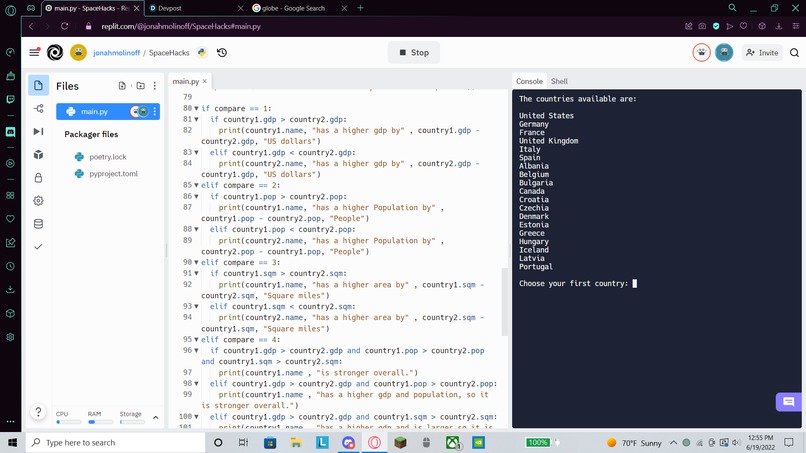 Country Comparinator – screenshot 2