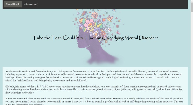 Mental Health Awareness Website – screenshot 2