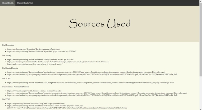 Mental Health Awareness Website – screenshot 3