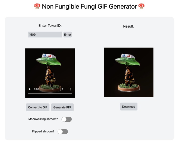 Non-Fungible Fungi NFT Converter – screenshot 1