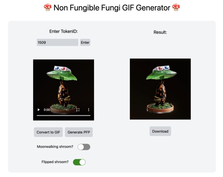 Non-Fungible Fungi NFT Converter – screenshot 2
