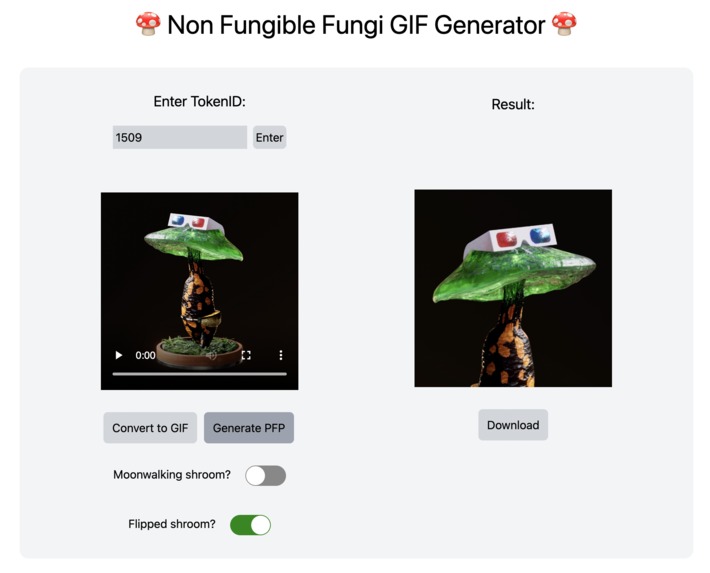 Non-Fungible Fungi NFT Converter – screenshot 4