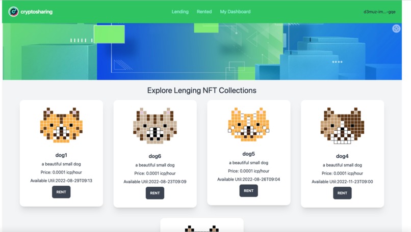 Sharing NFT – screenshot 1