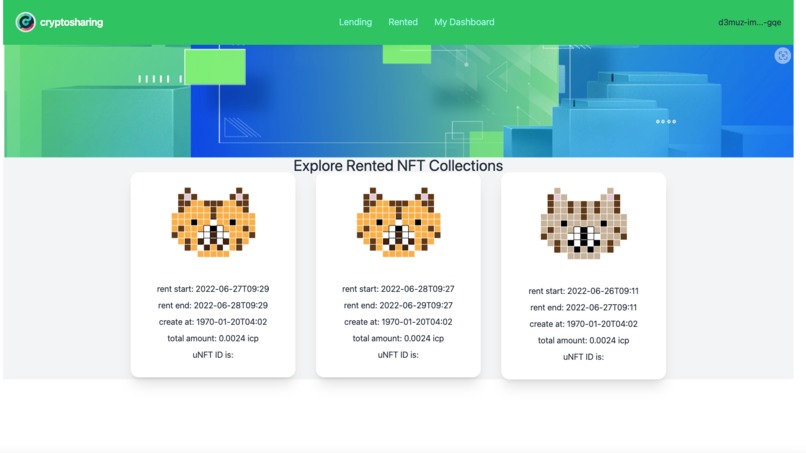 Sharing NFT – screenshot 2