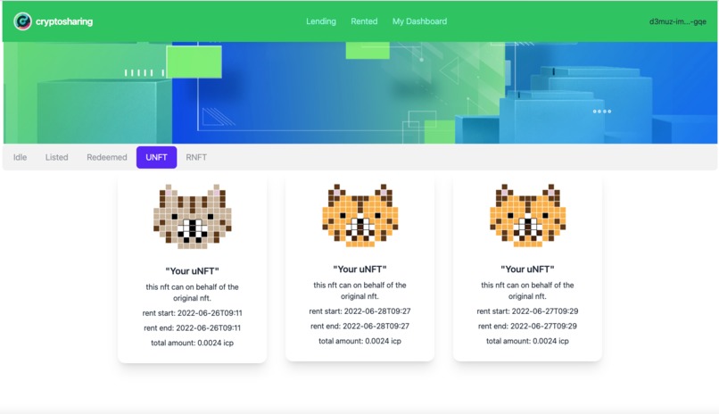 Sharing NFT – screenshot 5