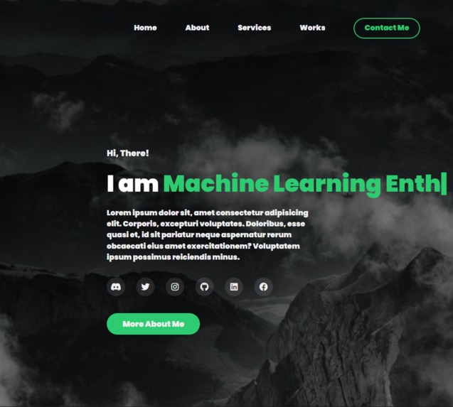 Portfolio Website – screenshot 1