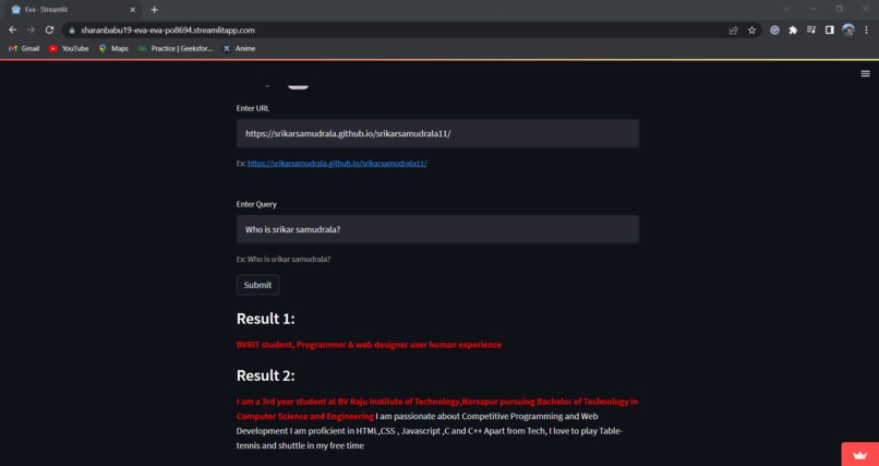 Eva - A website summarizer – screenshot 3
