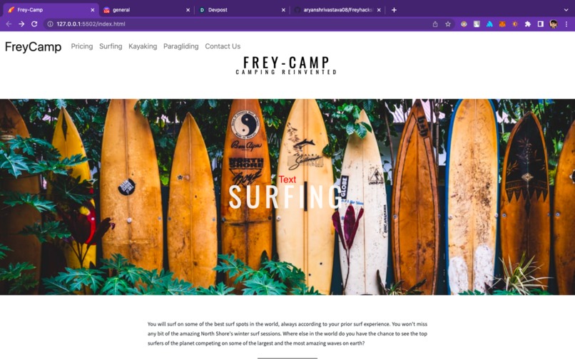 FREY CAMP – screenshot 1