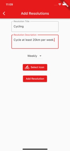 New Year Resolution Tracker – screenshot 2