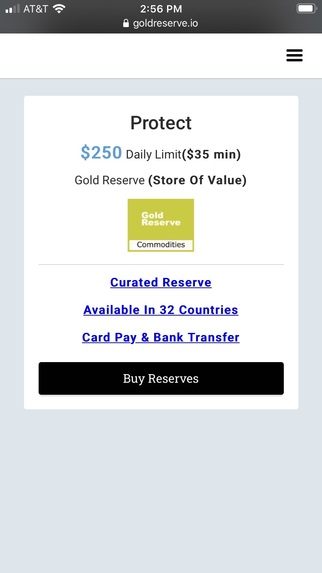 GoldReserve.io – screenshot 2