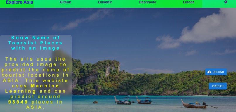 Cloud-native Landmark Prediction website – screenshot 1
