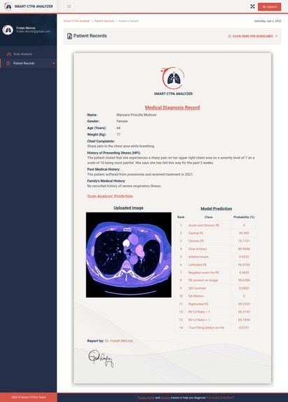 CT scan analysis by ResNet to shorten Diagnosis Time for PE – screenshot 5