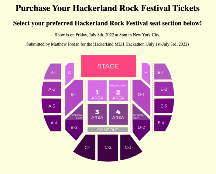 Matthew Jordan's Hackerland Rock Festival App – screenshot 1