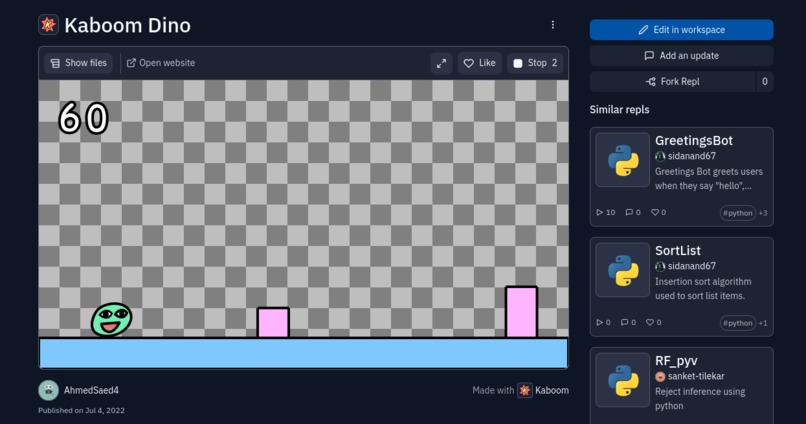 Kaboom Dino – screenshot 1