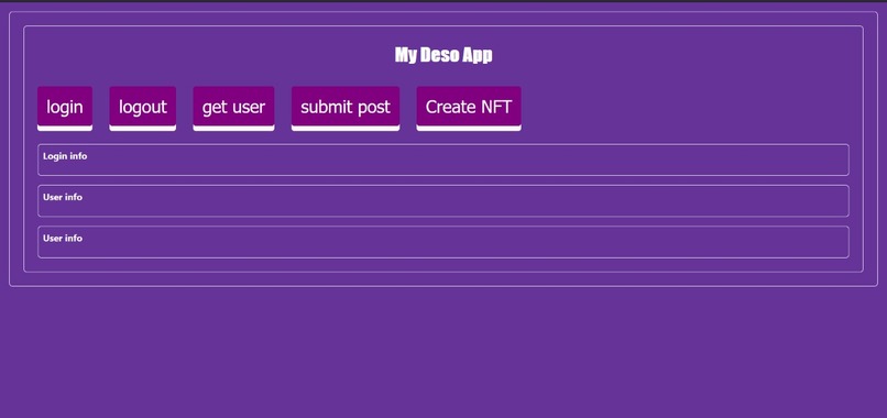 Deso react app – screenshot 1