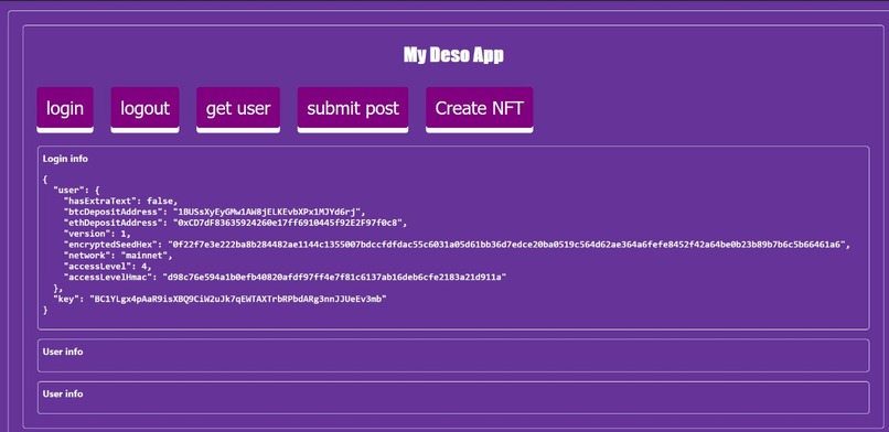 Deso react app – screenshot 3