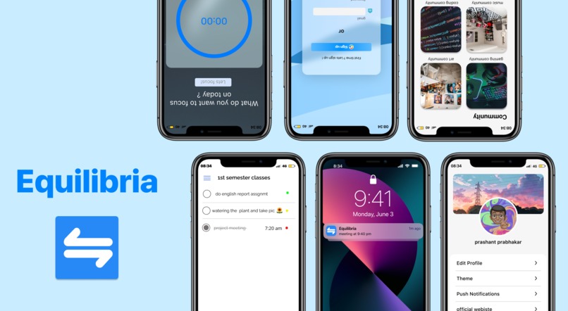 Readme for a UI project "EQUILIBRIA" .  – screenshot 1
