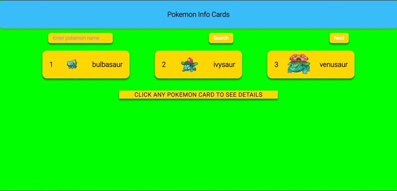 React app – screenshot 1