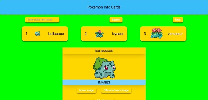 React app – screenshot 2