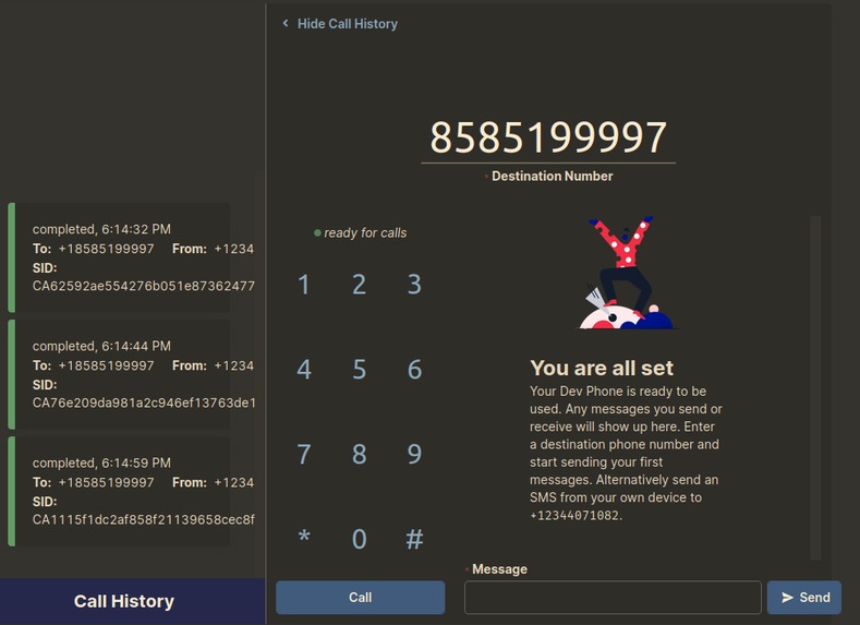 Twilio Day 2: Automated Phone Message – screenshot 1