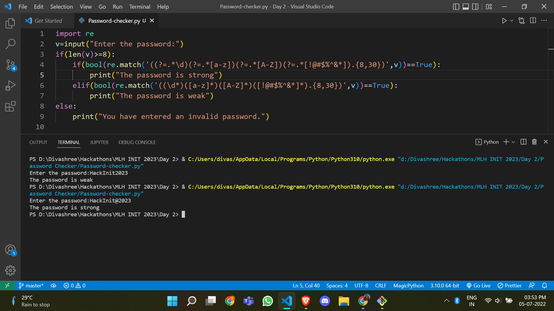 Password Strength Checker | Devpost