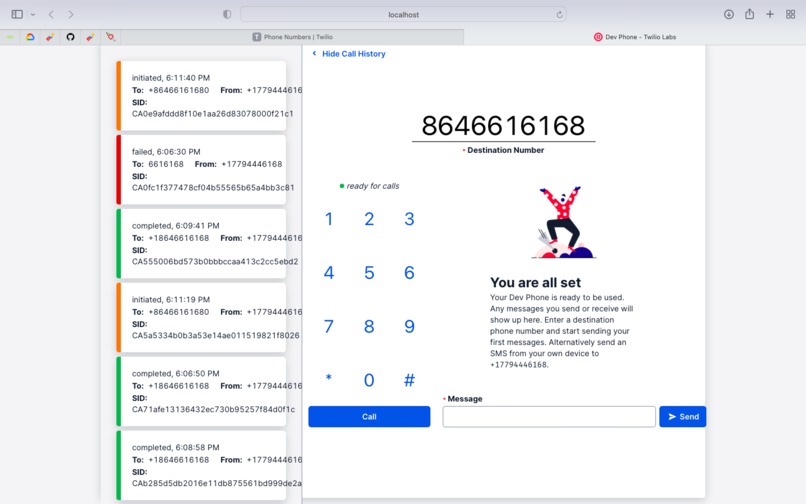 Twilio Submission – screenshot 1