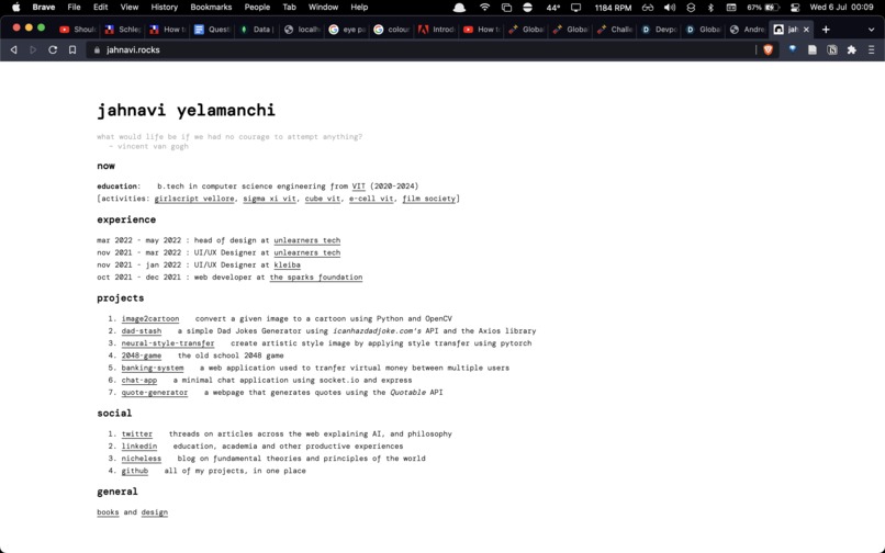 Personal-Website – screenshot 1