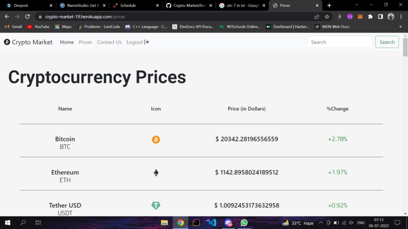 Crypto Market – screenshot 1