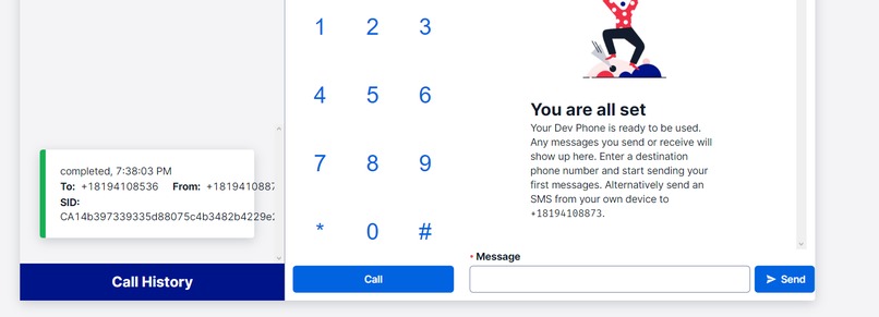 Day 3 Calling Twilio using curl – screenshot 1