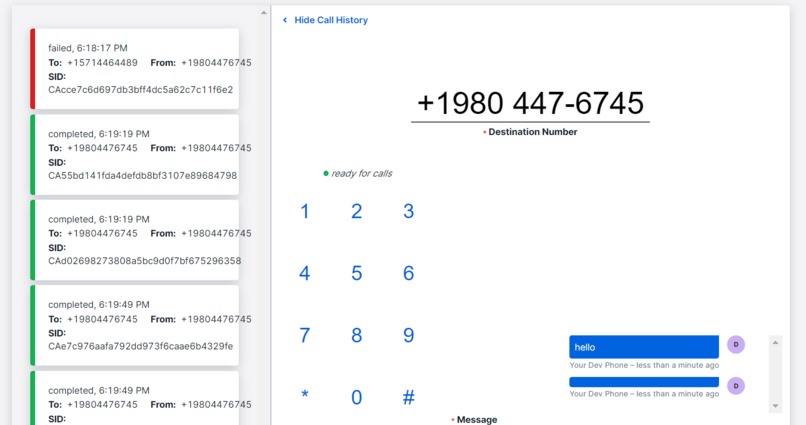 Twilio Call Over Internet – screenshot 1
