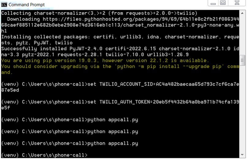 Twillio Call with Python Devpost