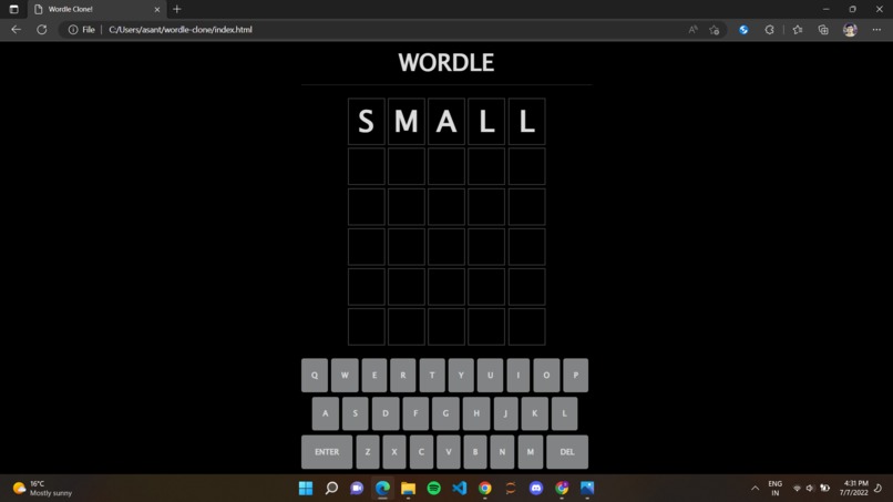 Wordle-Clone – screenshot 1