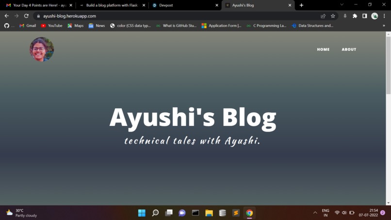BLOG Website – screenshot 3
