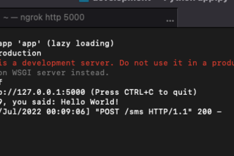Receiving SMS messages with Twilio