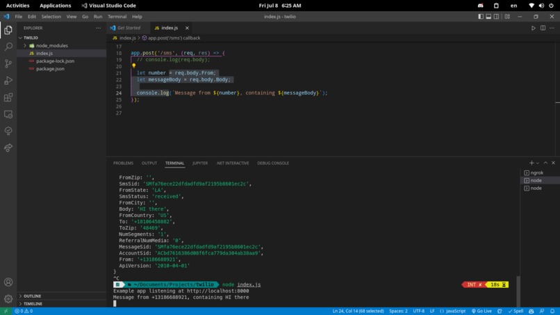 Challenge: RECEIVE TEXT MESSAGES – screenshot 1