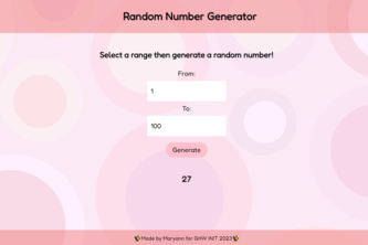 Random Number Generator Website