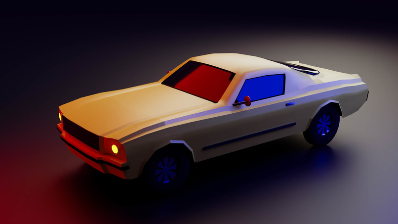 Mustang 1965 3D modelling  – screenshot 1