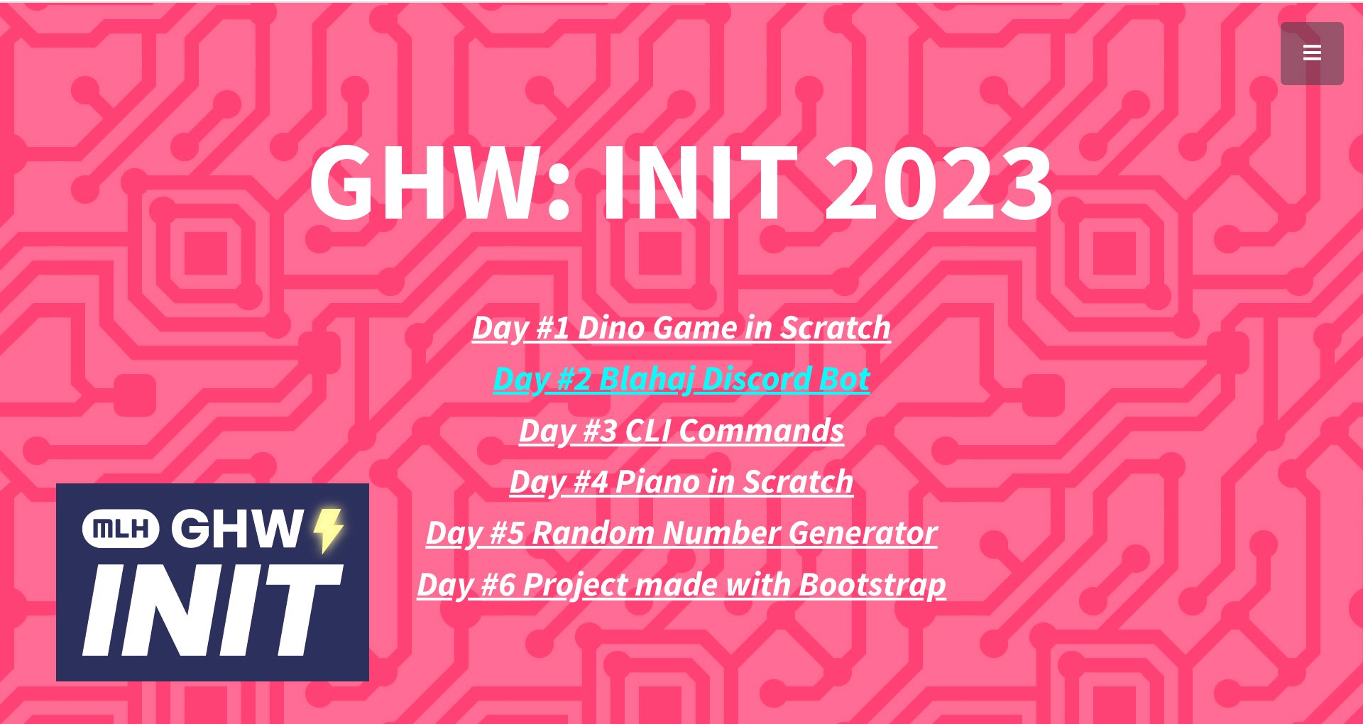 Personal Portfolio Site for GHW: INIT 2023 | Devpost