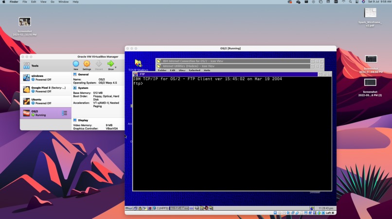 Running an ancient OS on an emulator – screenshot 1