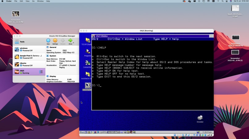 Running an ancient OS on an emulator – screenshot 2